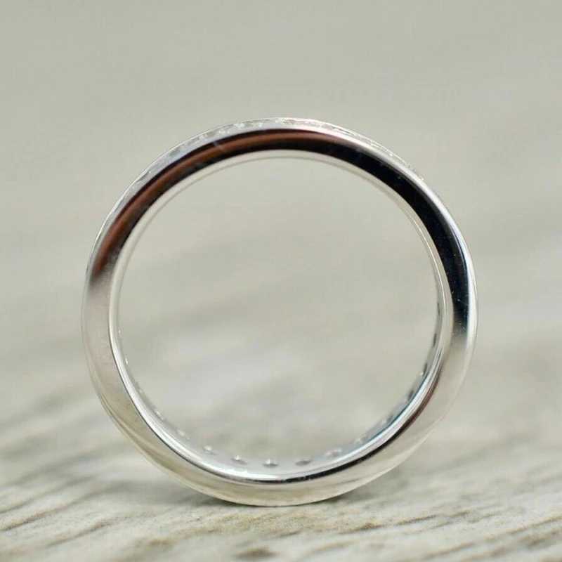 Huitan Minimalist Wedding Band Women Rings Full with Round Crystal CZ Eternity Rings Fashion Versatile Jewelry HotXJ250110