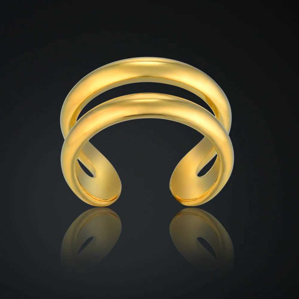 Size 7 Romantic Simple Letter C Ring Gold Plated Stainl Steel Finger Engagement Wedding Rings Promise Jewelry GiftXJ250110