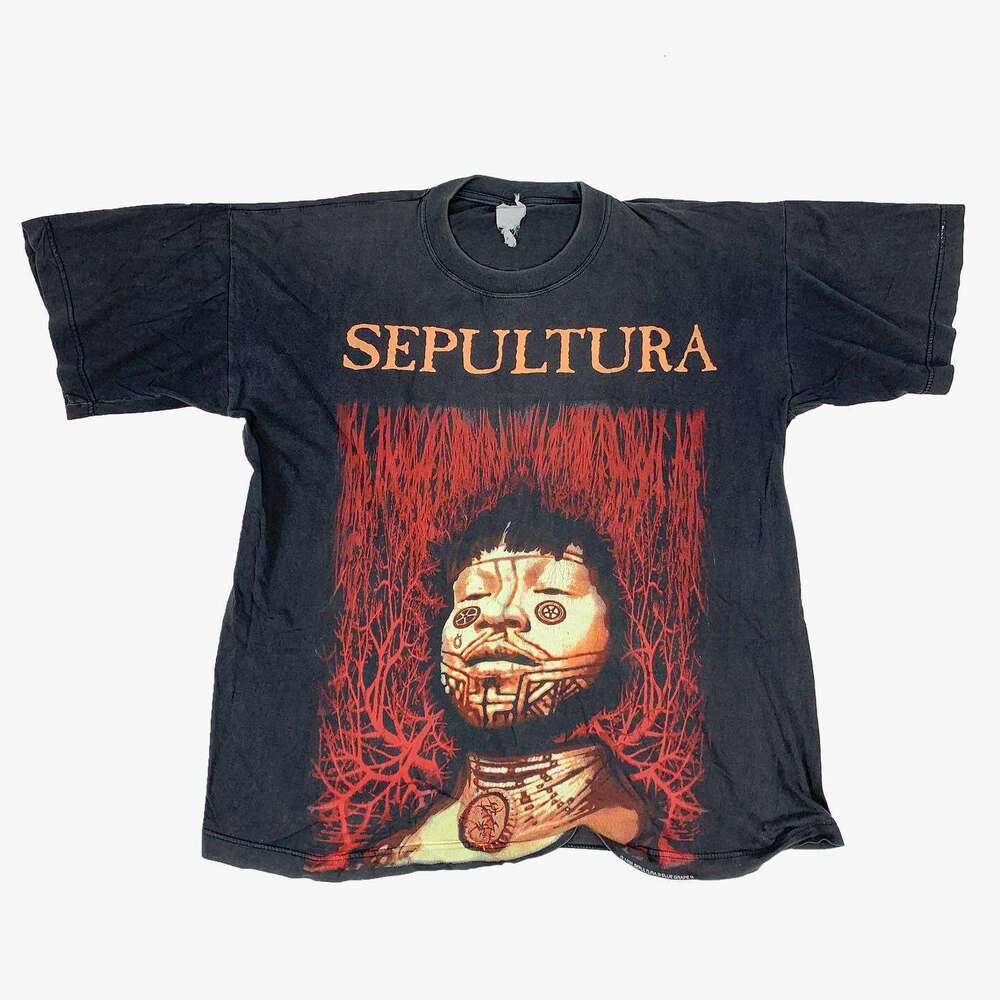 High Street Sepultura Printed Short Summer Loose Versatile Small Half Sleeve T-shirt Tee