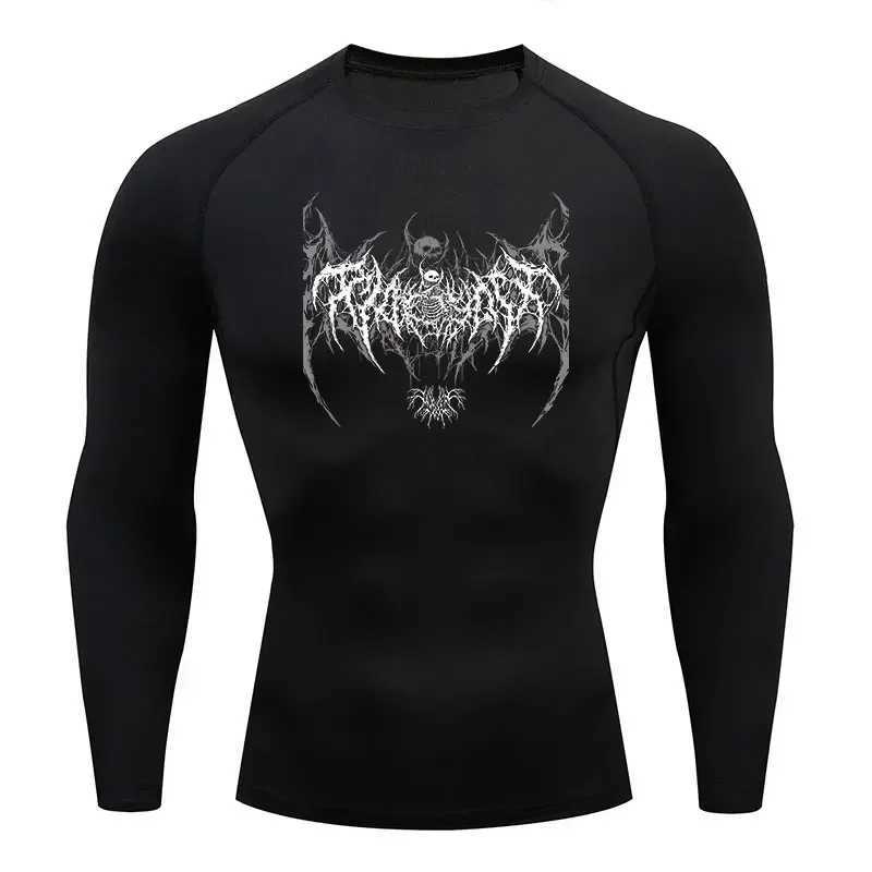 Quick drying breathable elastic short sleeved casual printed compression shirt for mens fitness and running T-shirt S-3XL W250111