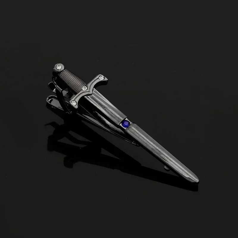 Sword tie clip mens Busin Banquet party official Dr shirt Necktie Accordies fashionable simple crystal tie clip W250111