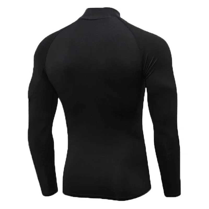 Compressed running T-shirt mens fitness tight fitting long sleeved sweatshirt training jogging top gym sweatshirt quick drying Rashgaard W250111