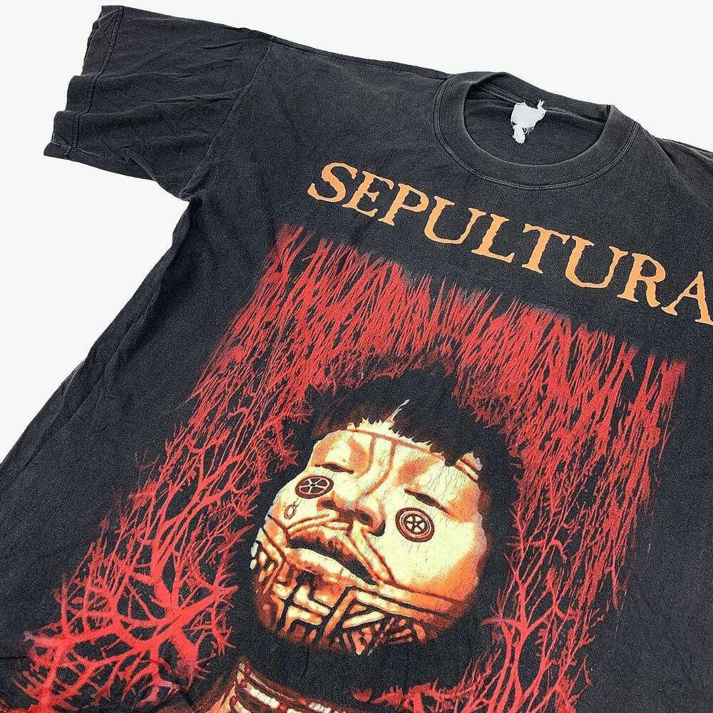 High Street Sepultura Printed Short Summer Loose Versatile Small Half Sleeve T-shirt Tee