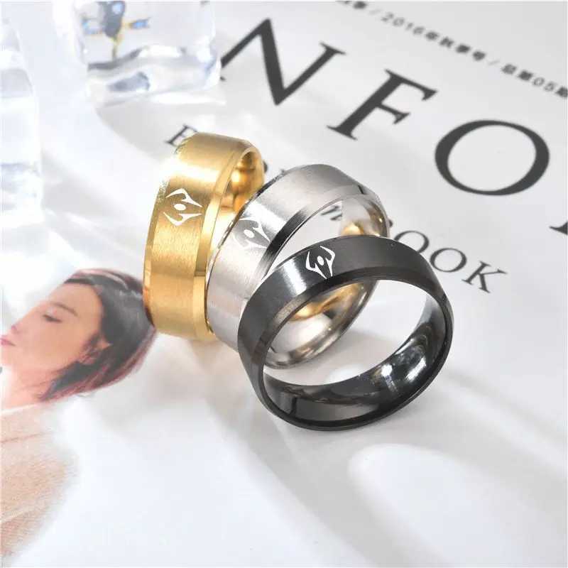 Jujutsu Kaisen Ring Ry men Sukuna Role Playing Black Eyes Neutral Ring Props Jewelry Gifts Stainless Steel Accessories W250111