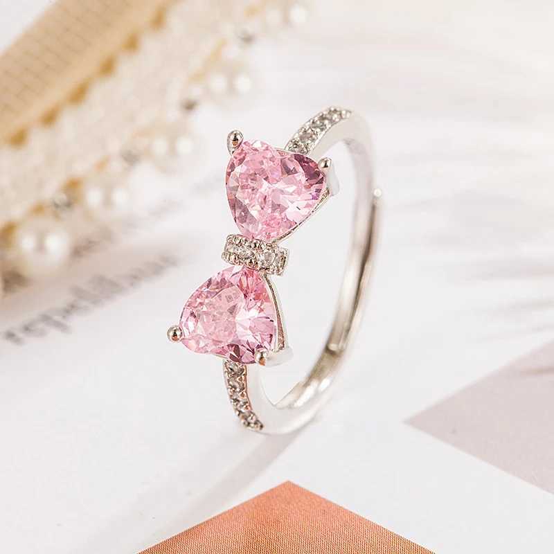 Minimalist Bowknot Opening Adjustable Rings For Women Girls Fashion Creative Irregular Geometric Birtay Party Jewelry GiftsXJ250110