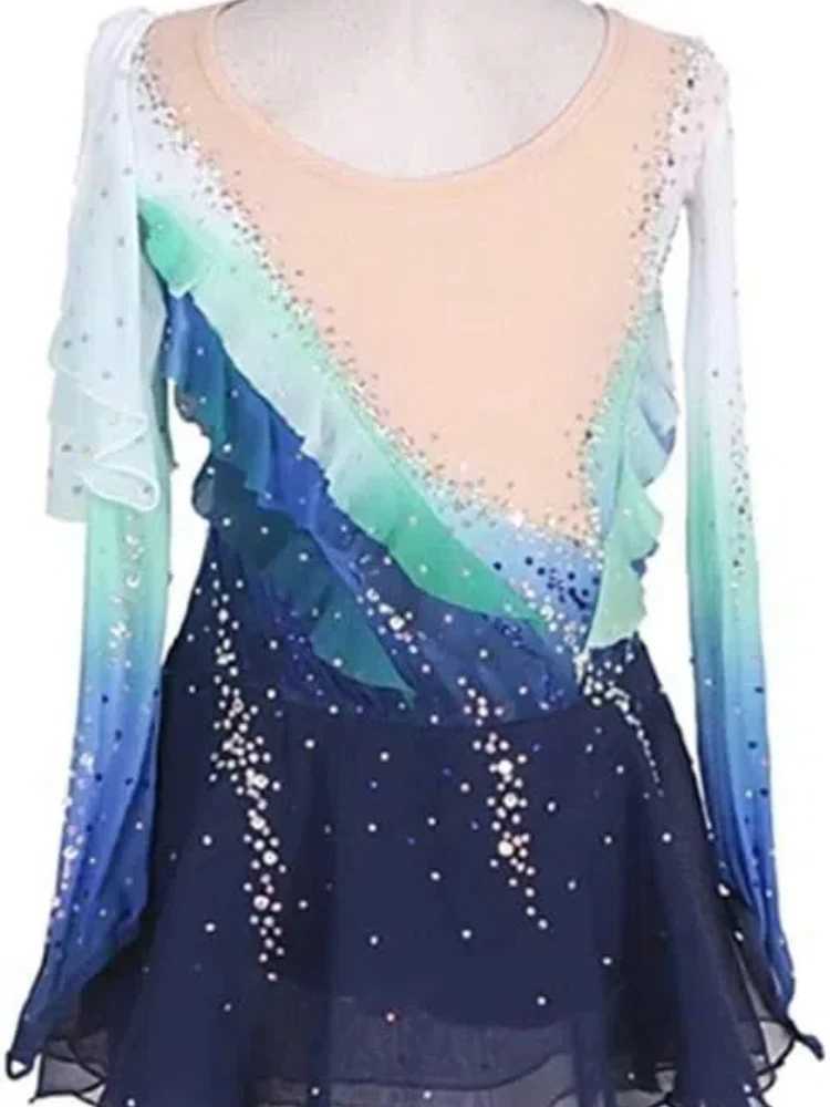 Customized girls skating/spinning/performance costumes for adult and childrens girls performance costumes W250111