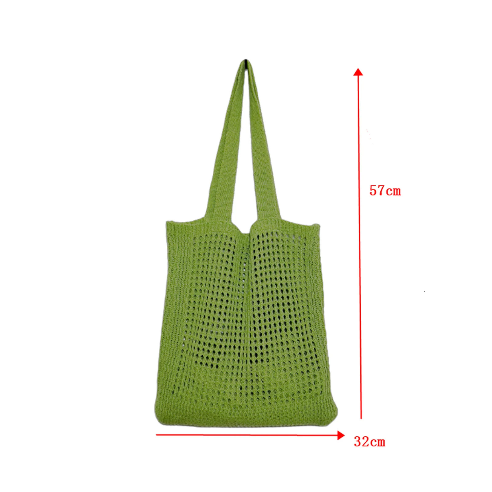 Women Hollow Knitted Shoulder Bag Simple Crochet Tote Shopper Handbags Girl Fashion Clothes Accessories 2024 250107