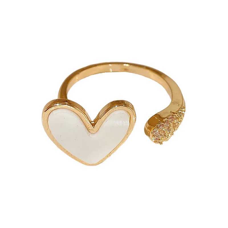 Exquisite Micro-paved Zircon White Open Ring For Women Fashionable Personalized Daily Accory Party Jewelry Birtay GiftXJ250110