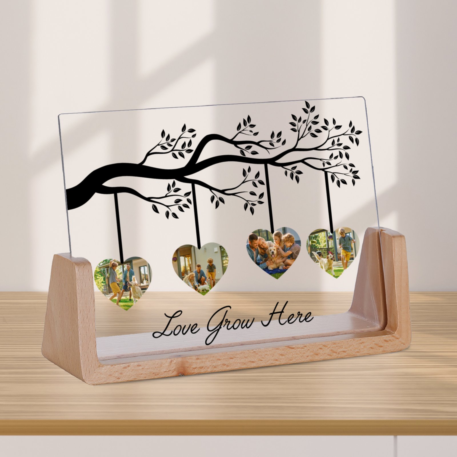 Custom Family Picture Frame with Photos Tree Personalized Living Room Decoration Mother's Day Gift for Mom from Daughter Son H260306