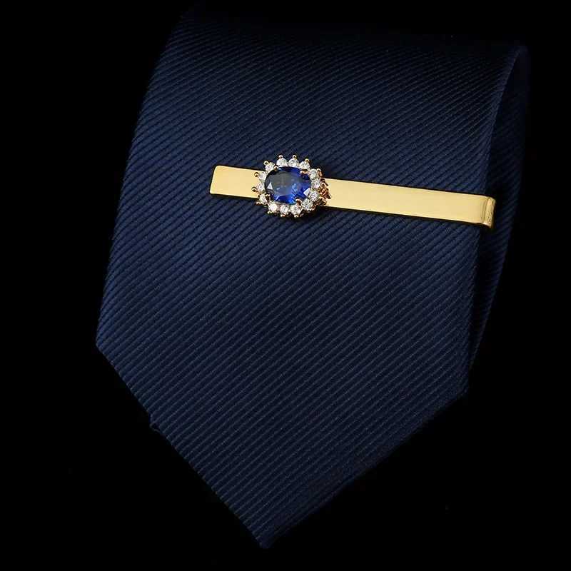 High end mens tie clip mens fashion formal wedding Dr. Necktie Collections jewelry new luxury zircon tie clip mens gift W250111