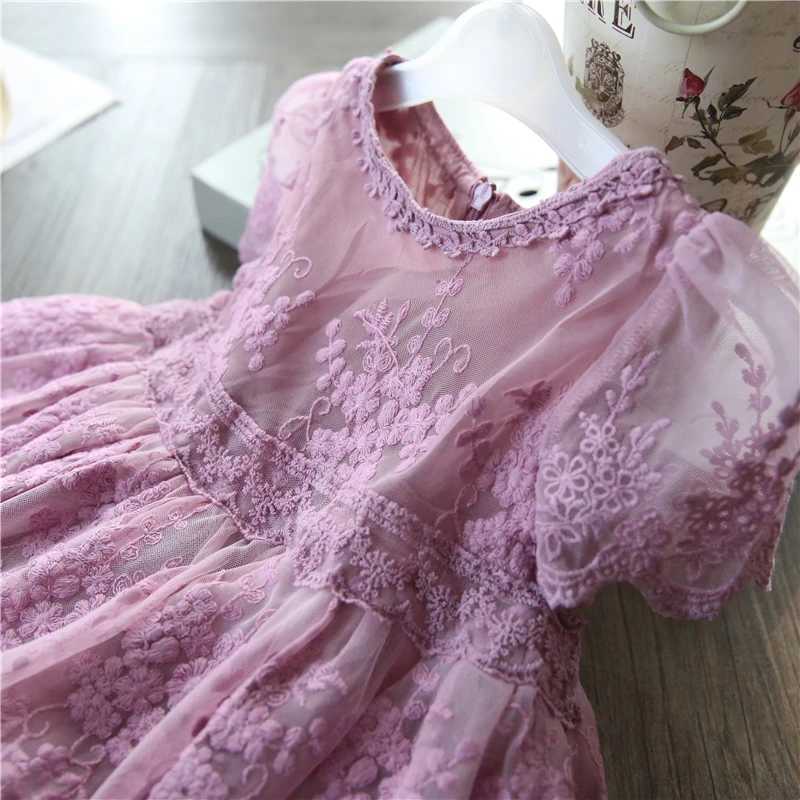 3-8-year-old childrens girls summer dress lace Tutu Par princess dress white wedding dress baby girls casual clothing childrens clothing W250111