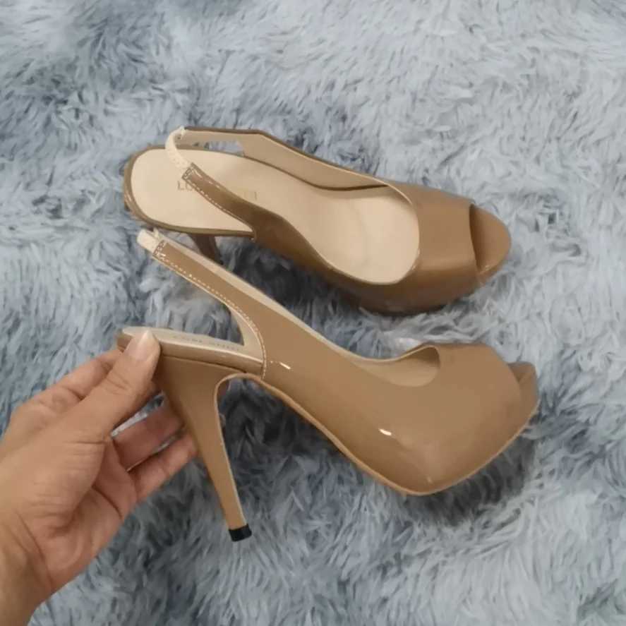 New Arrival Womens Pump Fashion 12cm Sexy Open Thin Boots Patent Leather Platform High Heels Gladiator Party Dress Wedding Shoes T250110