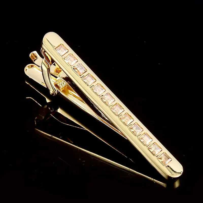 Mens Luxury Zircon Tie Clip Fashion Personality Busin Banquet Party Dr Suit Necktie Accessories Gift Wedding Tie Clip W250111
