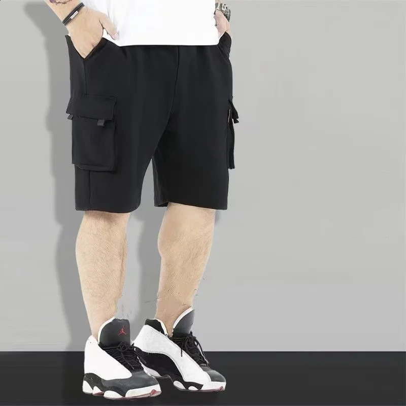 Mens Summer Ice Silk Quick Dry Knee Pants Loose Breathable Beach Shorts Athleisure plus Size Casual Clothing Cargo pants 250108