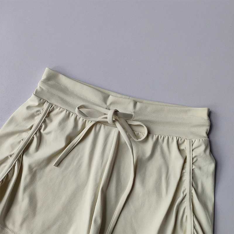 2024 Summer New Sports Shorts Womens Casual Double Layer Anti-gloss High Waist Quick-dry Yoga Shorts Running Fitness ShortsXJ250111