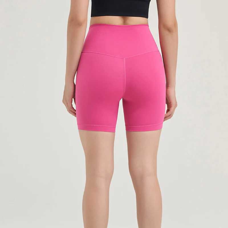 Womens high waisted sports yoga shorts with hidden pockets 4-point shorts for fitness running cycling breathable leggingsXJ250111
