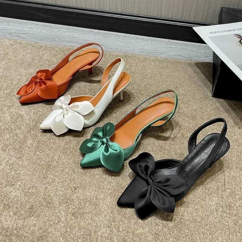 New Arrival Womens high heels bow thin high heels womens sexy wedding party womens pump new summer sandals T250110