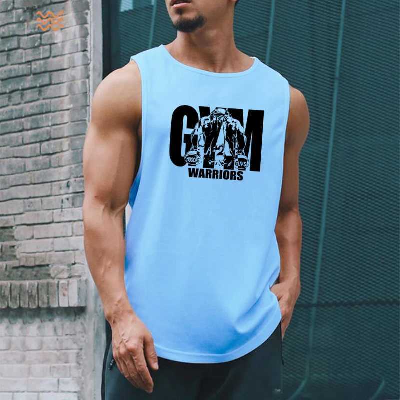 Summer mesh quick drying gym fitness vest mens casual moisturizing tight fitting sleeveless fitness vest W250111