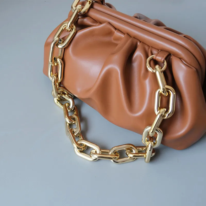 Fashion Womens Bag Accessories Removable Parts Replacement Chain Pure Gold Silver Acrylic Shoulder Strap Womens Handle Chain 250109