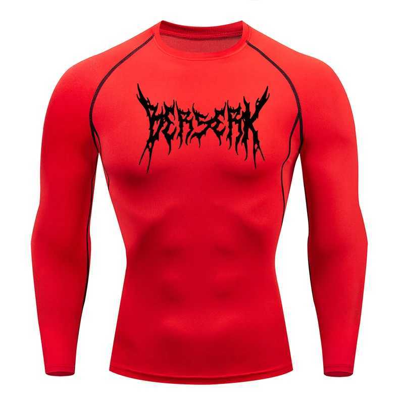 Mens sports fast dry compression shirt Berserk printed T-shirt top underwear W250111