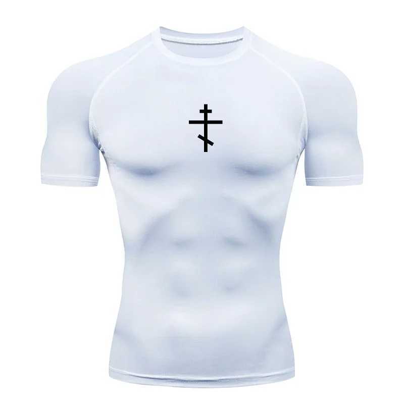 Thin breathable quick drying bottom long sleeved mens cross printed compression shirt daily training top sports T-shirt S-3XL W250111