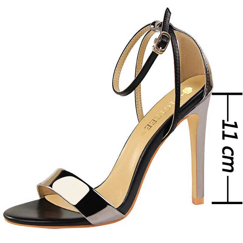 New Arrival BIGTREE shoes Pu leather high heels 2025 new womens high heels sexy slim high heels 11cm party shoes color matching womens sandals T250110