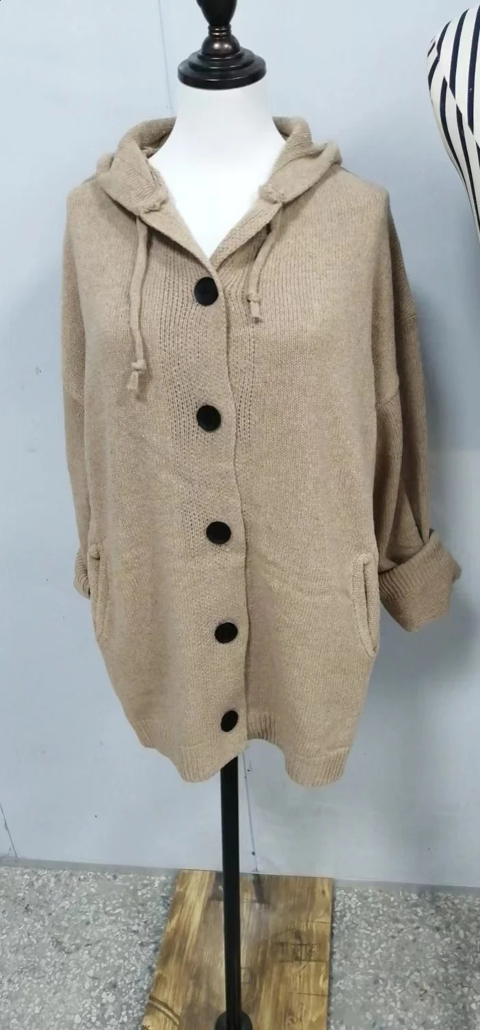 Fashion Warm Autumn Winter Sweater Long Sleeve Cardigans Vintage Knitted Sweaters for Women 2025 Mid Length Coat Streetwear 250106