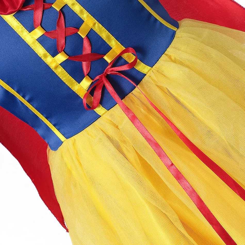 Snow White Dress Childrens Clothing and Cape Town Headwear Halloween Carnival Birthday Party Role Playing Childrens Clothing W250111