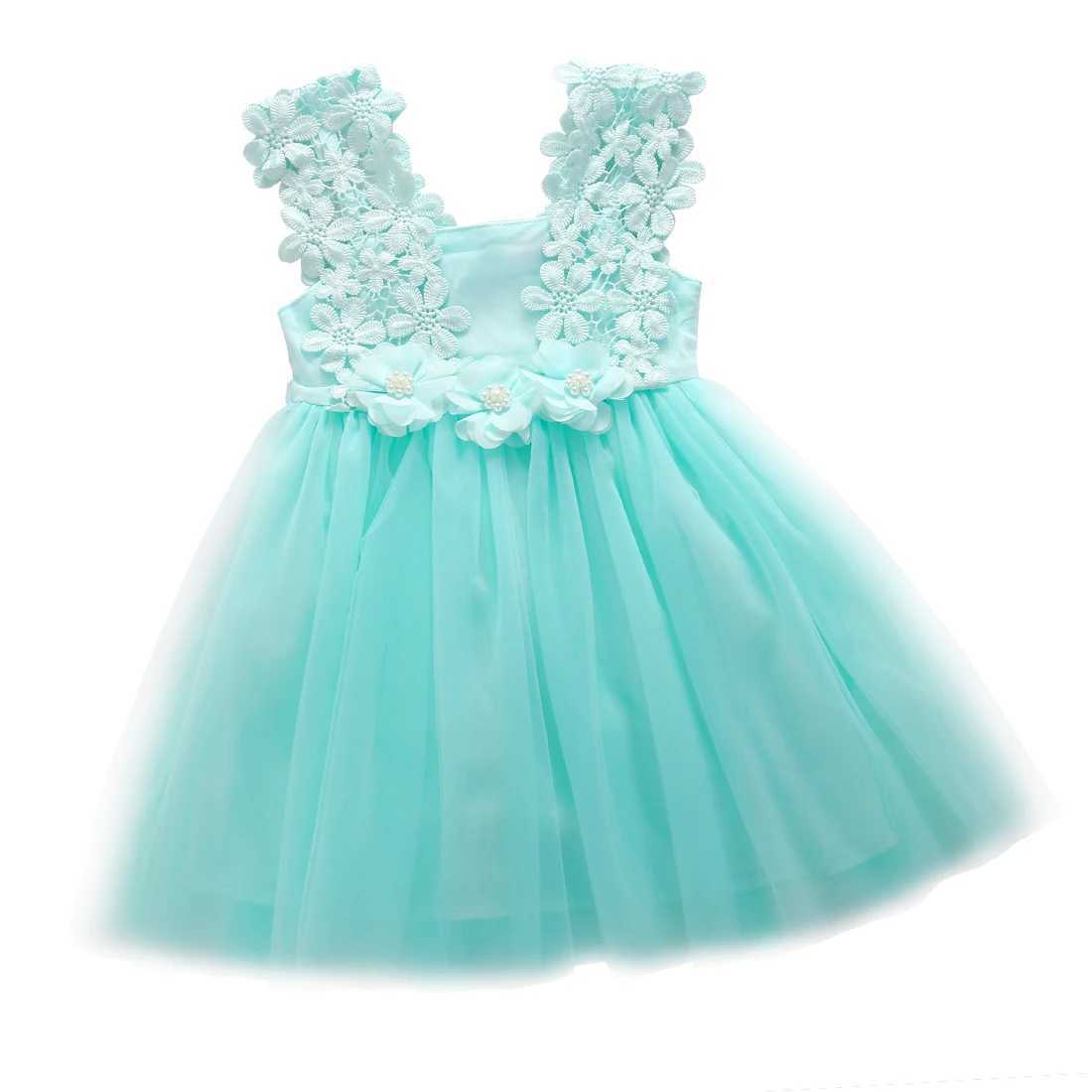 Baby and toddler cute flower girl dress princess lace chiffon Tutu backless formal Par dress W250111