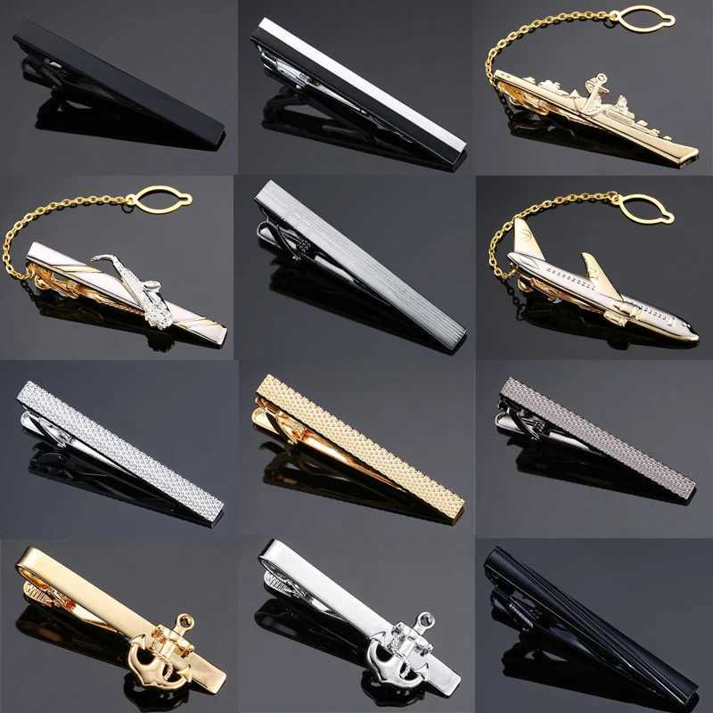 New high-quality laser engraved tie clip with fashionable style black mens underskirt clip W250111