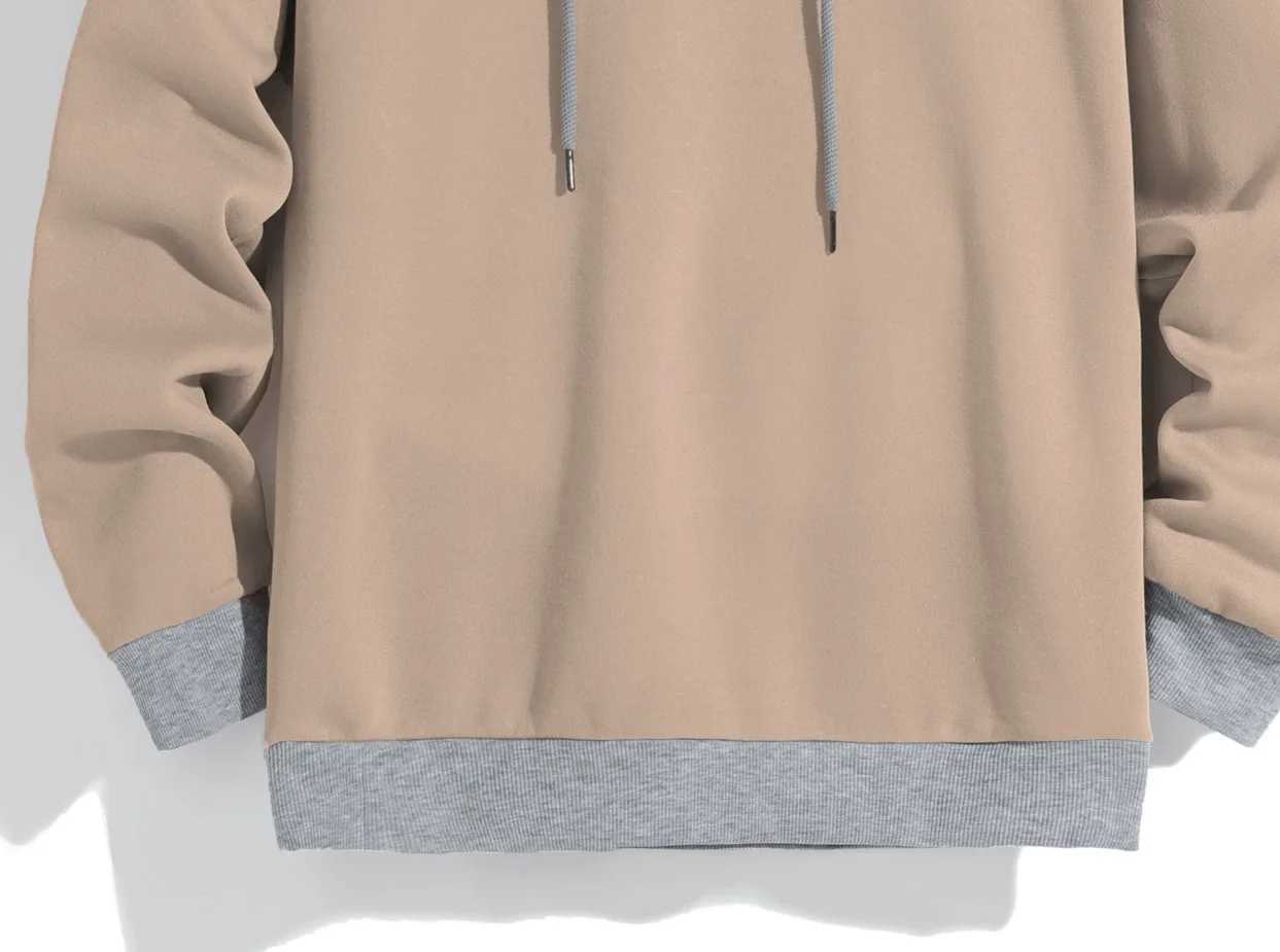 Mens solid color hoodie lightweight wool hoodie long sleeved hoodie sports hoodie W250110