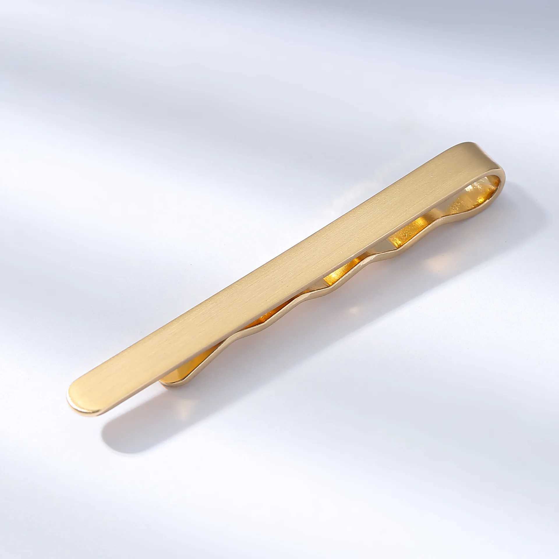 Mens Fashion Tie Clip Metallic Tone Simple Bar Buckle Practical Collar Accories Mens Tie Clip W250111