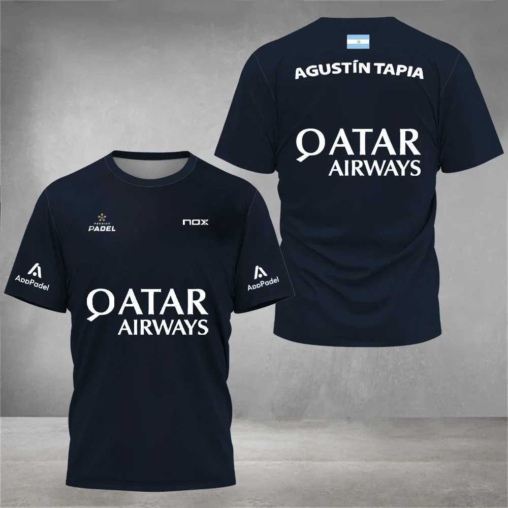 Cool Padel Breathable Short Sleeve Fitness Series Summer 3D Quick Drying Short Sleeve Street Mens New Padel Sports T-shirt W250111