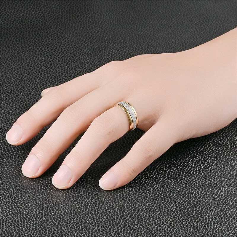 LETI 2024 New Fashion Gold Silver Color Frosted Ring For Men Punk Vintage Wedding Engagement Band Party Jewelry GiftsXJ250110