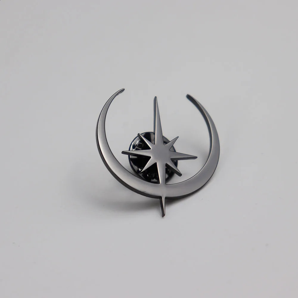 Personalized Stainless Steel Star and Moon Brooch Suitable for Various Occasions Clothing Matching Wedding Gifts 250103