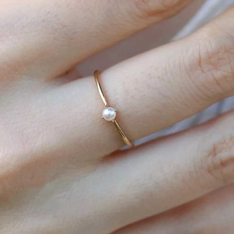 Romantic Simulated Pearl Rings for Women Luxury Wedding Anniversary Accories Engagement Rings for Female 6 SizesXJ250110