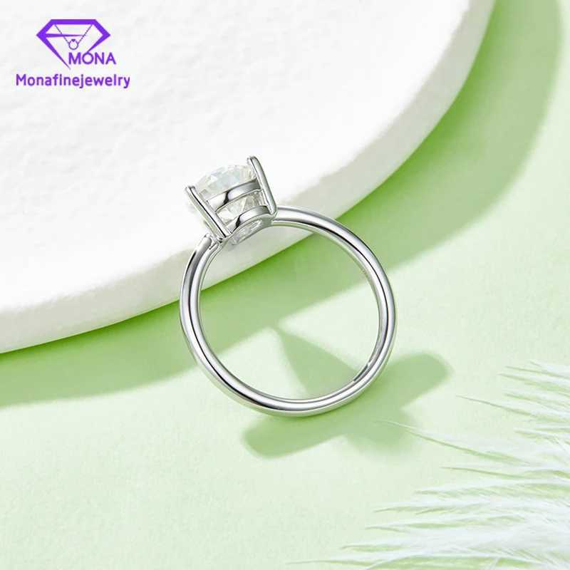 GRA certified 2CT VVS pear shaped silica stone womens wedding ring silver plated white gold birthday jewelry W250111