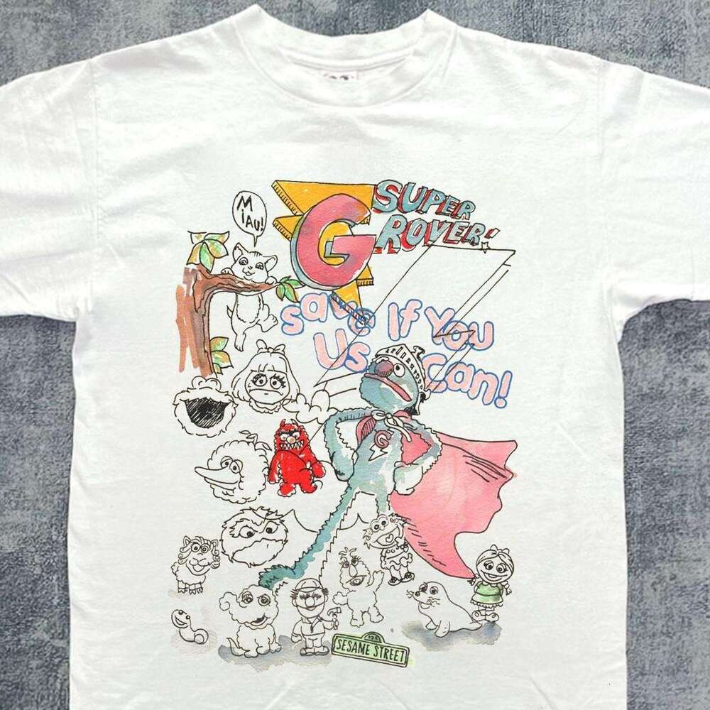 Inspiration American hand-painted graffiti short t-shirt for men and women 2024 summer design sense half sleeved top