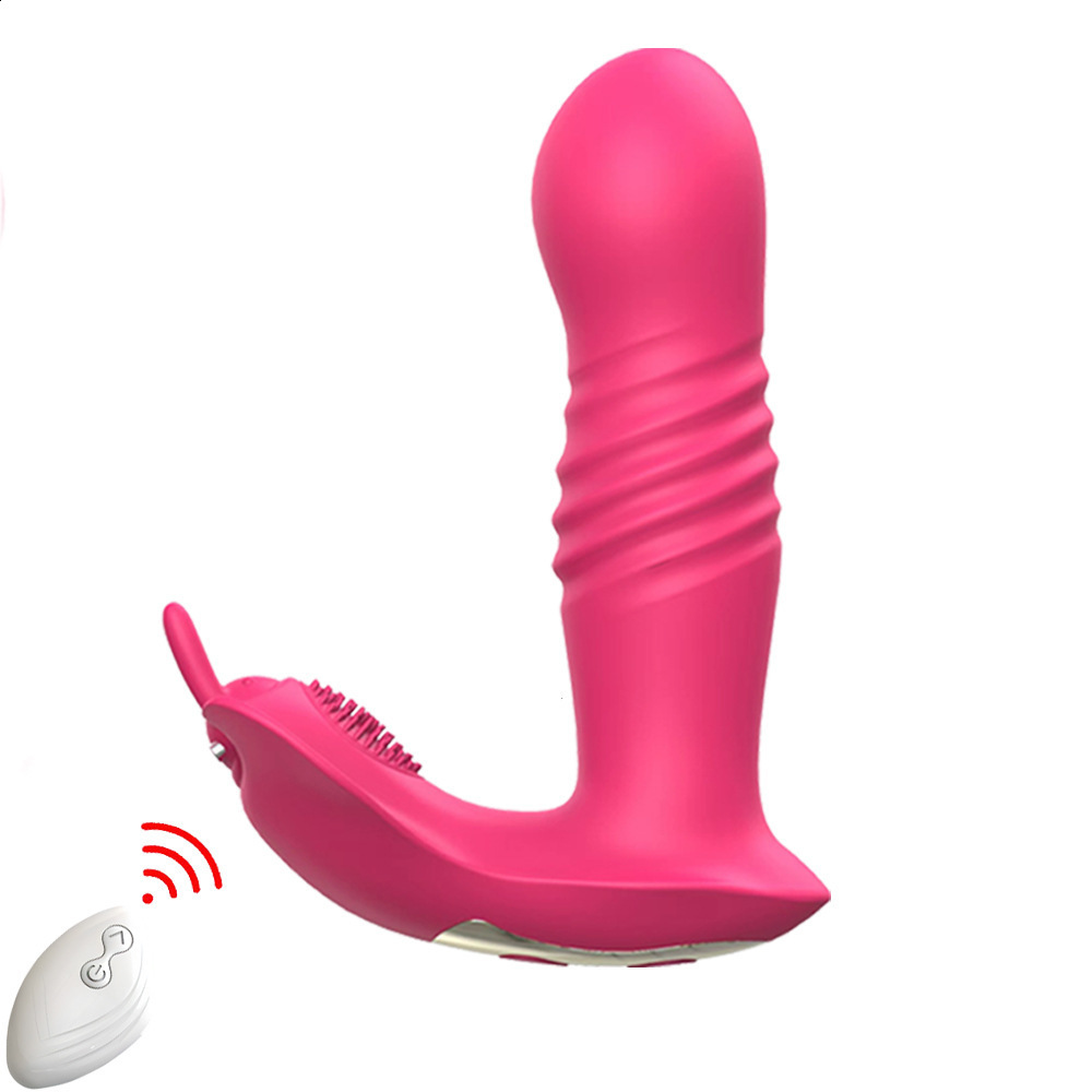 Butterfly Second Generation Telescopic Wearable Vibration Stick Remote Control Telescopic Massage Stick Simulation dildo Adult Sex Products 240914