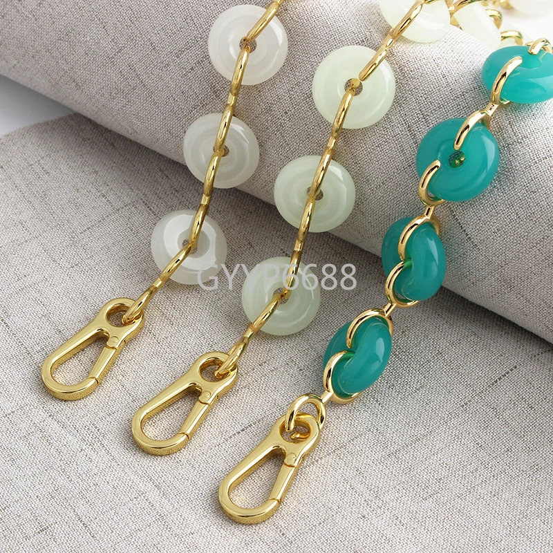 1/5/10PC 70.5cm long 22mm metal acrylic resin chain color hook shoulder bag strap retro style detachable accessories 250109