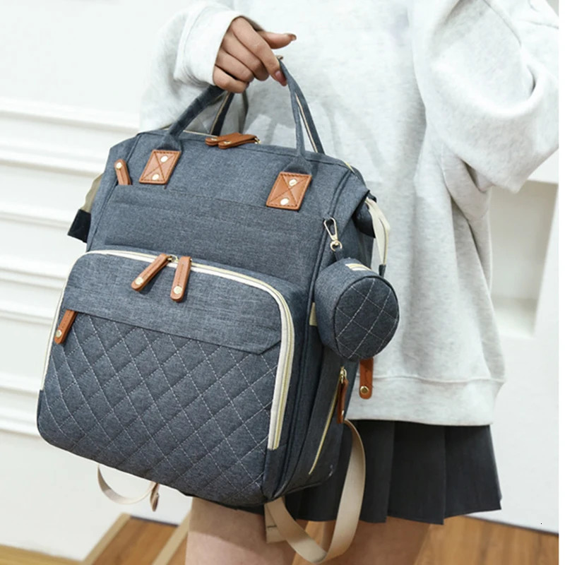 Mummy Backpack With Small Bag Bottle Storage Bag Diaper Pouch Waterpoof Large Capacity Maternity Bags Baby Stroller Bag Fashion 250106