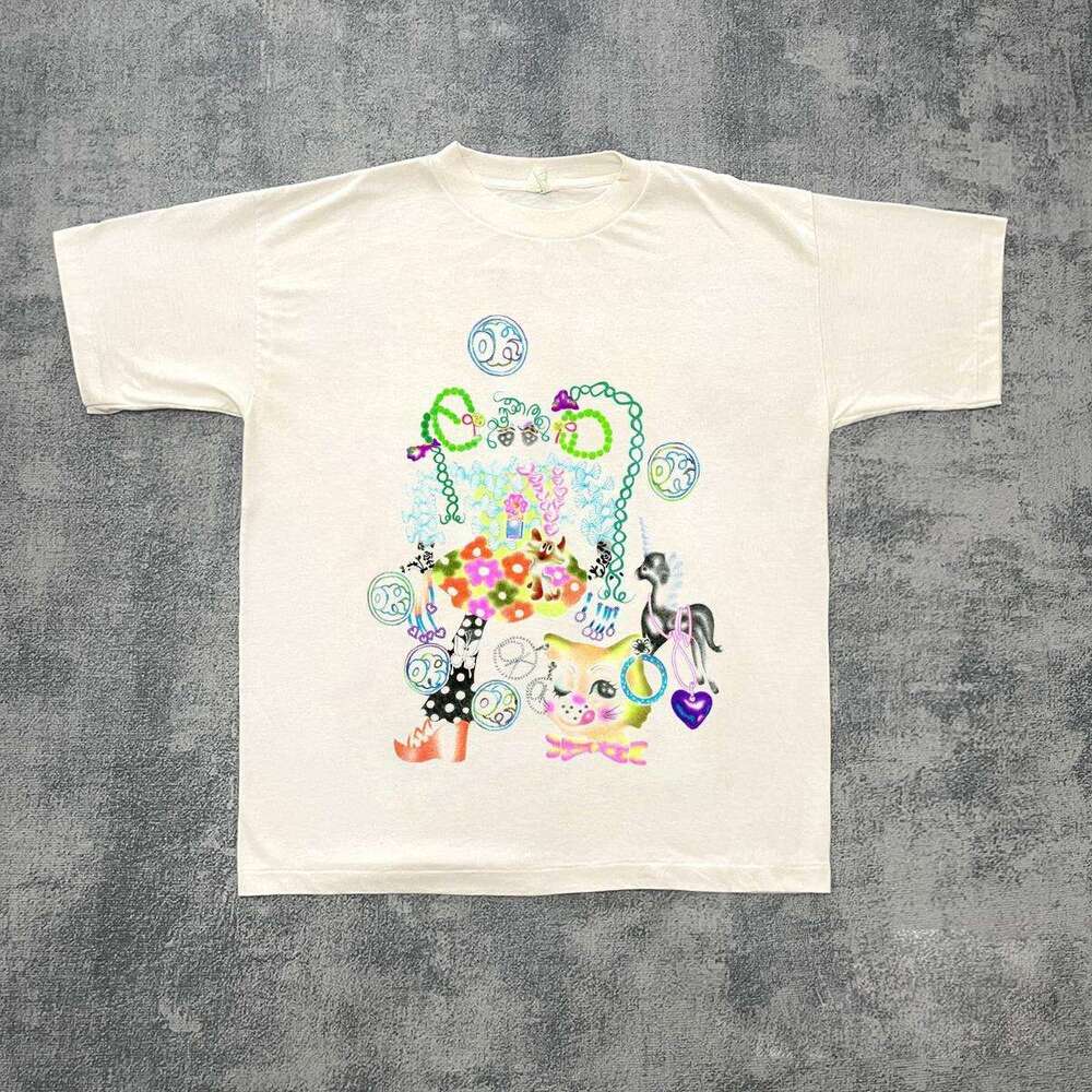 Inspiration: American washed non collision shirt, summer trend, cool and stylish, pure cotton t-shirt, printed short sleeved men's shirt