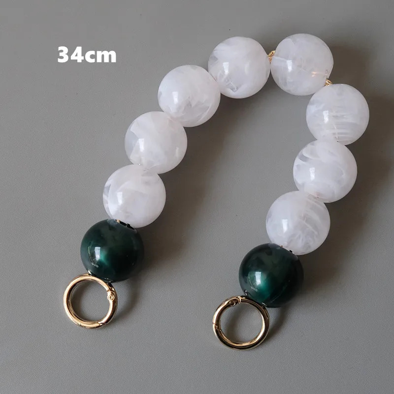 womens bag accessories white green acrylic resin parts handmade bead wristband womens replacement handbag handle ring 250109