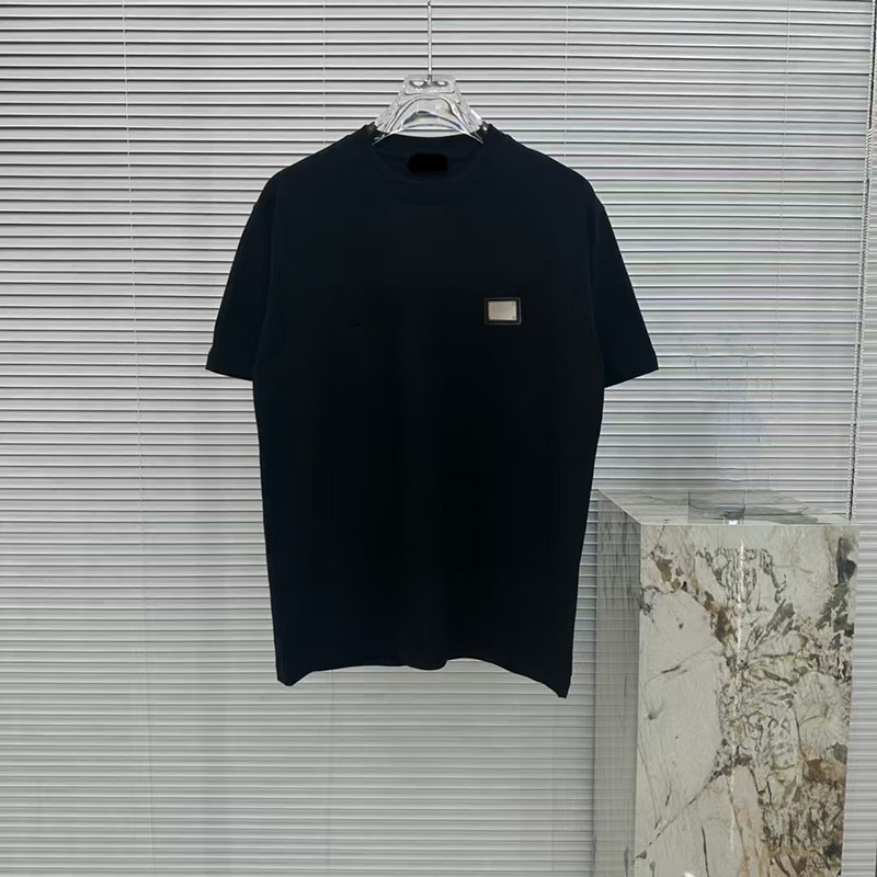 Men's T-shirt designer black and white short sleeved high-end quality embroidered letter pattern 100% pure cotton POLO shirt couple topS-3XL