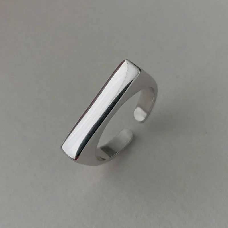 Geometric Irregular Liquid Lava Droplet Shape Female Open Ring Vintage Silver Metal Ring Personalized Jewelry W250111