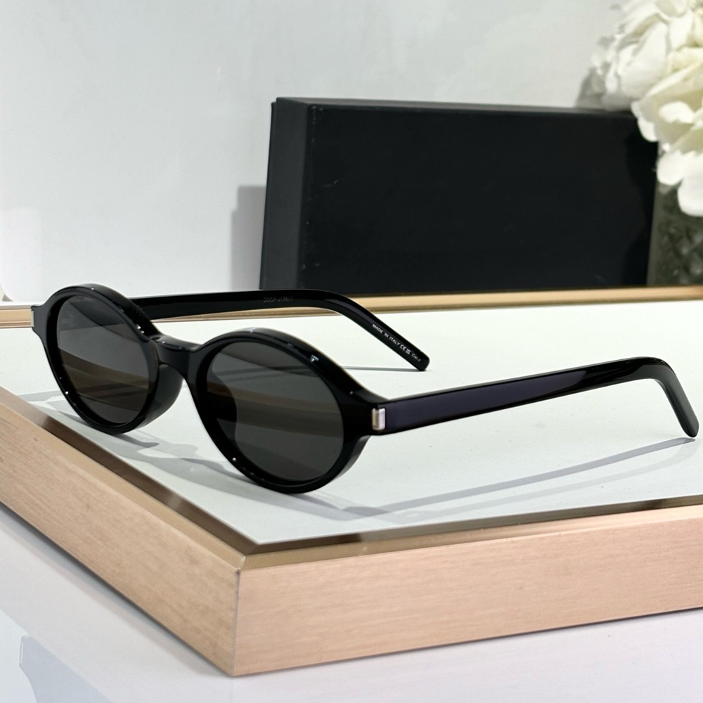 Y2K Small Oval Sunglasses Black/Black Smoke Lens 751 Men Women Summer Sun Glasses UV Protection Eyewear