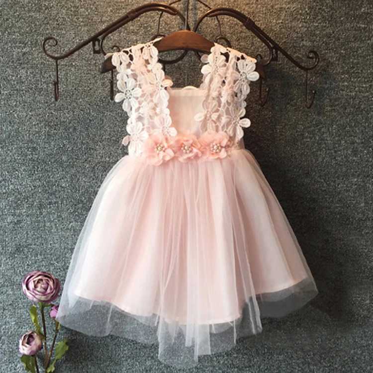 Baby and toddler cute flower girl dress princess lace chiffon Tutu backless formal Par dress W250111