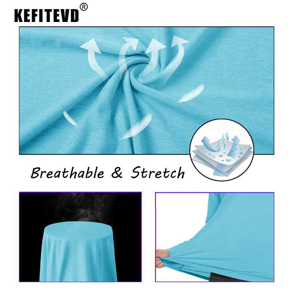 KEFITEVD Mens UPF 50+Summer Long Sleeve Lightweight T-shirt Fast Drying Breathable Shirt Outdoor Sports Gym Running Top W250111