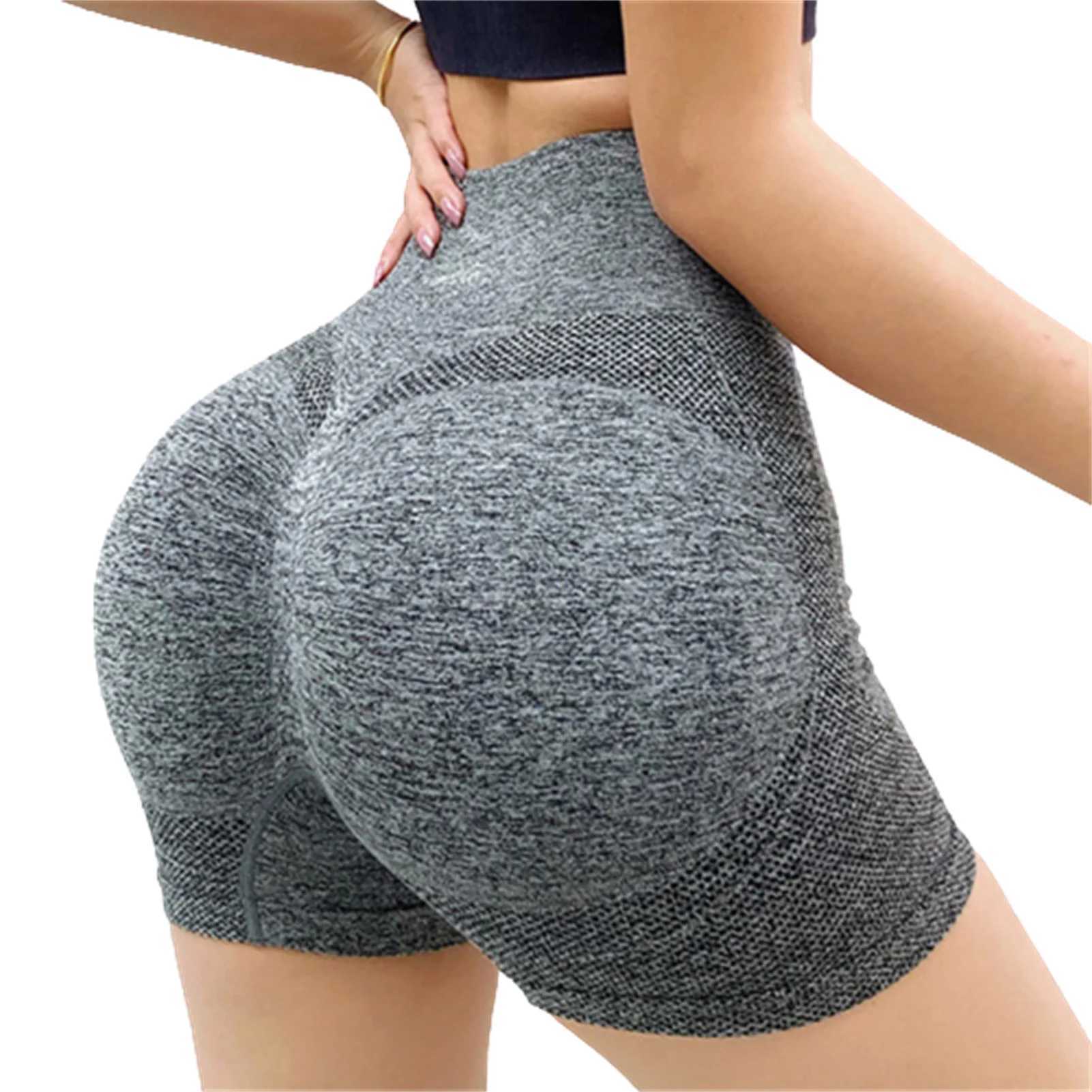 Womens High Waist Yoga Shorts Running Sporty Shorts Gym Elastic Workout Shorts Workout Fitness SportwearXJ250111
