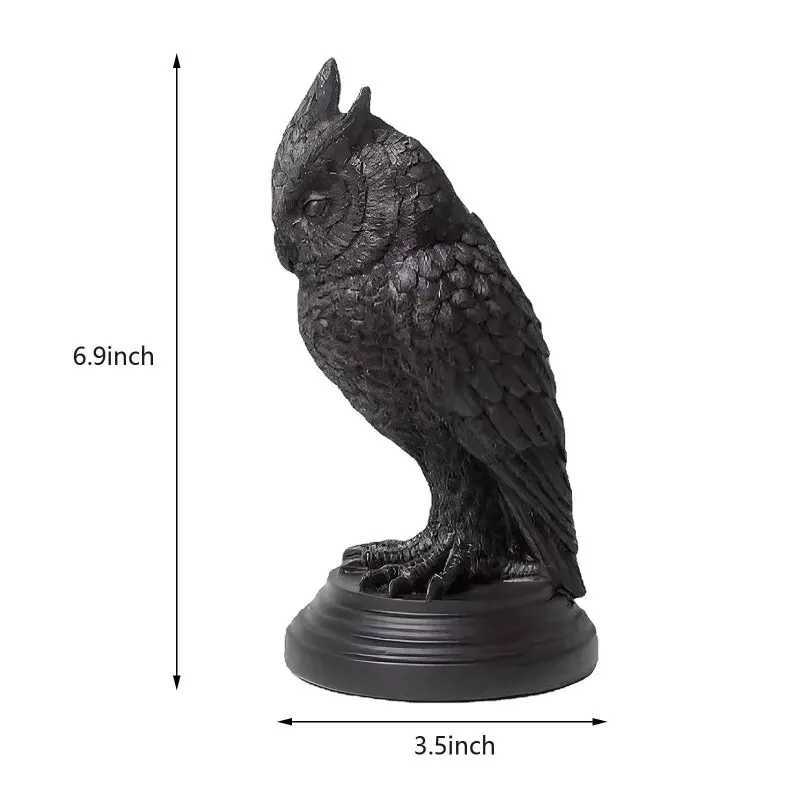 High Quality Gothic candle holders used for table decoration Halloween owls crows candle holders resin statues and home decor T250111